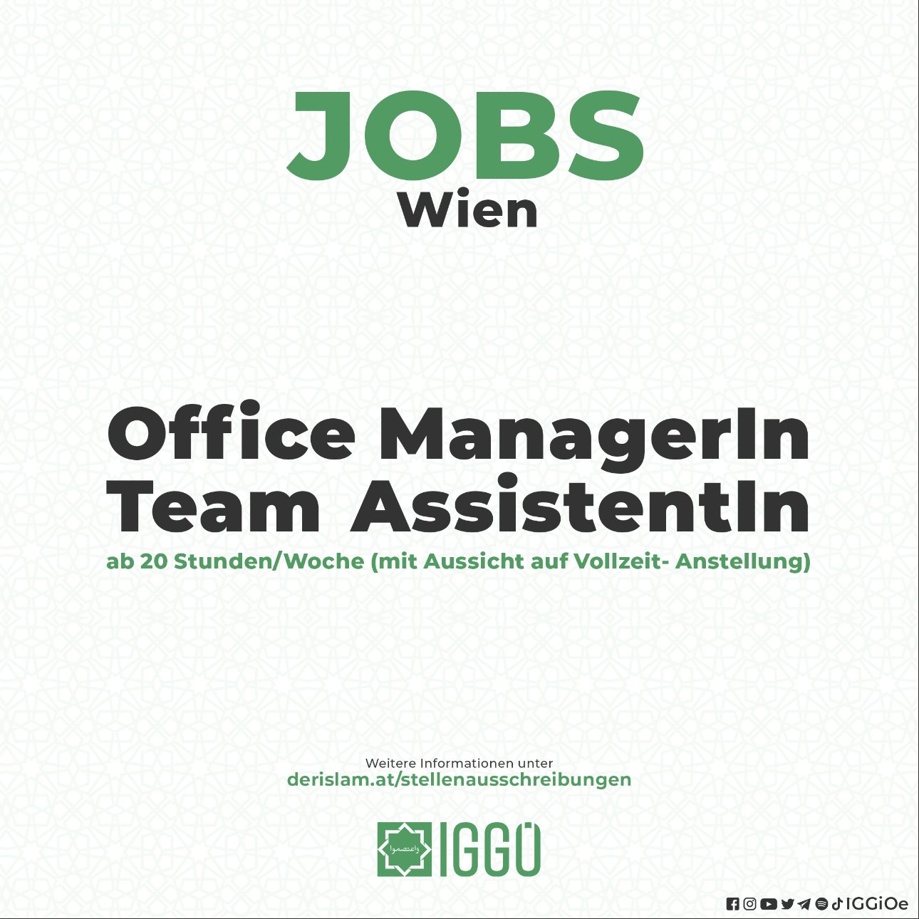 Office ManagerIn / Team AssistentIn gesucht