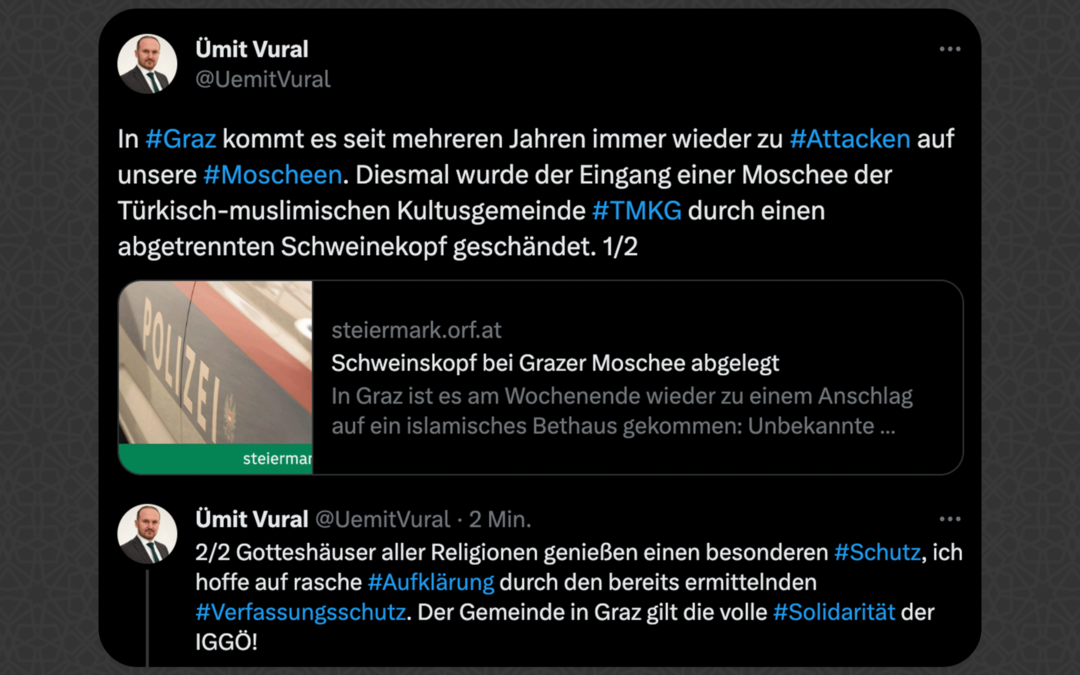 Attacke auf Grazer Moschee